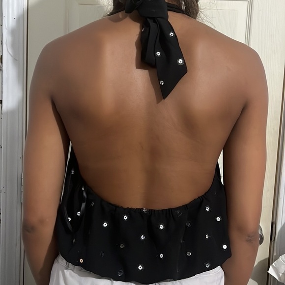 House if Harlow 1960 X Revolve Sequin Halter Top Size M - Picture 3 of 10